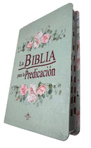 Biblia para la predicación REINA VALERA 1960  mujer piel imitación flores con indice