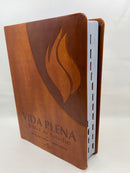 Bíblia de estudio vida plena Reina valera 1960   actualizada y ampliada con índice imitacion de piel