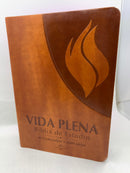 Bíblia de estudio vida plena Reina valera 1960   actualizada y ampliada con índice imitacion de piel