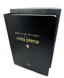Biblia de estudio vida plena Letra 11 puntos rv1960 piel fabricada negro índice