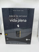 Biblia de estudio vida plena Letra 11 puntos rv1960 piel fabricada negro índice