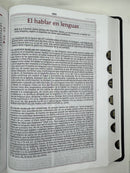 Biblia de estudio vida plena Letra 11 puntos rv1960 piel fabricada negro índice