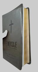 Biblia el mensaje piel imitación gris