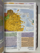 Biblia de estudio arcoíris letra gigante 14 puntos semil  piel negra con indice