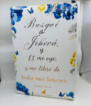 Biblia de estudio arcoíris letra gigante 14 puntos para mujer floreada cierre indice