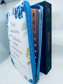 Biblia de estudio arcoíris letra gigante 14 puntos para mujer floreada cierre indice