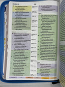 Biblia de estudio arcoíris letra gigante 14 puntos para mujer floreada cierre indice