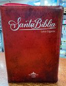 Biblia Letra Gigante de 14 Puntos Rojo RVR 1960 : Imit. Piel con Cierre, índice,