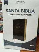 NBLA, Santa Biblia, Ultrafina, Letra supergigante,  letra 14 puntos Leathersoft, Negra, Palabras de Jesús en rojo
