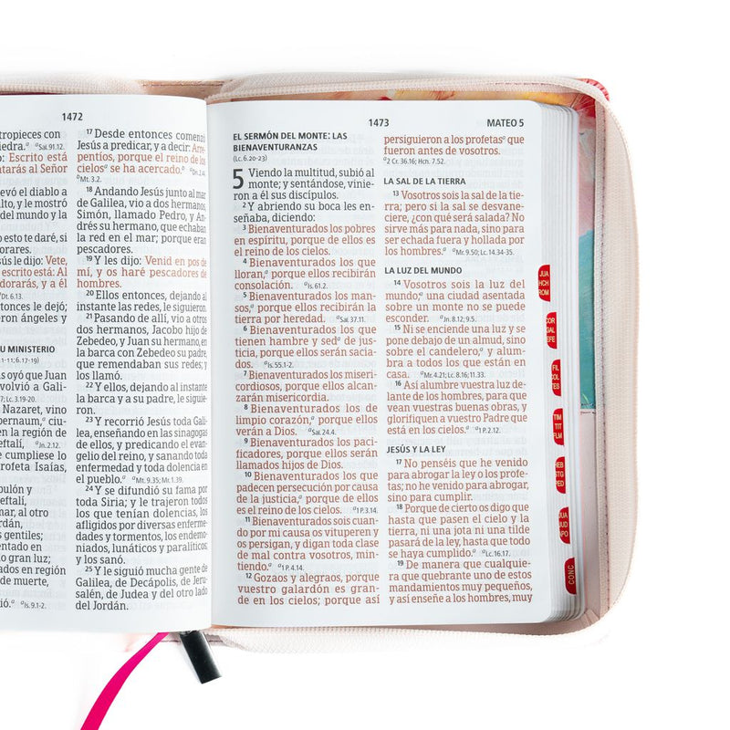 Biblia Letra Gigante  PARA MUJER 14 PUNTOS Tamaño Manual Rv1960 MULTICOLOR CIERRE CON INDICE