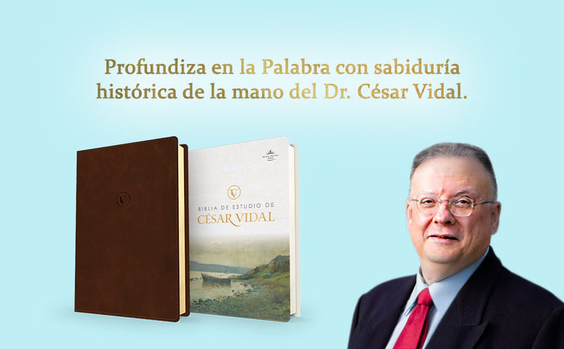Biblia de estudio de César Vidal,RVR 1960 café símil piel (SPA RVR 1960 Cesar Vidal