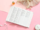 Biblia RVR 1960 Letra Grande 12.5 puntos Tamaño Manual Tapa Flex Flores Rosas