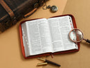 Biblia con Cierre Letra Grande 12 puntos RV1960 imit. marrón y beige con índice