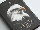 Biblia Letra Súper Gigante 19 puntos Mediana RV1960 imit piel negro águila y canto con mensaje