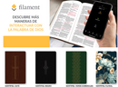 Biblia ultrafina NTV de zíper, con Filament (SentiPiel, Floral, Índice, Letra Roja