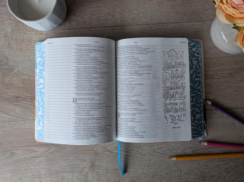 Biblia Inspira NTV con Filament, SentiPiel, Paraíso floral