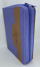 Biblia de Bolsillo con Cierre reina valera 1960 imit piel lila/café con índice 8 puntos