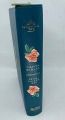 Bibia letra gigante 14 puntos tamaño manual reina valera 1960 cierre turquesa flores