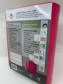 Bíblia tamaño bolsillo reina Valera 1960 fuchsia piel imitación 8.5 puntos