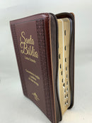 Bíblia de Letra grande Reina Valera 1960 cafe Indice concordancia 12 puntos cierre