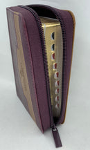 Biblia de bolsillo Reina Valera 1960 piel imitación vino café 8 puntos