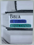 Bíblia de estudio esquematizada riena Valera 1960 piel imitacion con  indcie