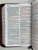 Biblia letra grande 12 puntos  tamaño manual rv1960 cierre café marron  con índice