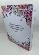 Biblia para la Predicación de Avivamiento para Mujer Reina-Valera 1960 imit. piel blanco floral y canto pintado con índice