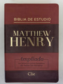 Bíblia de estudio  Matthew Henry RVR PIEL IMITACION CAFE REINA VALERA REVISADA