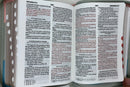 Biblia para mujer  de Bolsillo con Cierre RV1960 imit tricolor rosa/blanco/turquesa con índice