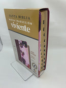 Bíblia NTV  letra grande tamaño manual sentipiel morado CON INDICE