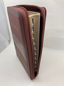 Biblia letra grande 12 puntos  tamaño manual rv1960 cierre café marron  con índice