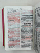 Bíblia tamaño bolsillo reina Valera 1960 fuchsia piel imitación 8.5 puntos