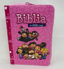 Bíblia para Nina’s Reina Valera 1960 rosa Cierre Indice piel imitación