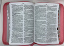 Biblia para mujer letra grande tamaño manual rv 1960 rosas cierre índice 12 puntos