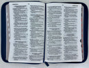 Bíblia letra grande riena Valera 1960 tapa Jean con cierre y índice 12 puntos