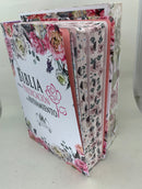 Biblia para la Predicación de Avivamiento para Mujer Reina-Valera 1960 imit. piel blanco floral y canto pintado con índice