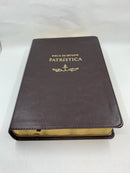 Bíblia de estudio patrística Reina Valera Revisada, Leathersoft, Marrón, Interior a dos colores, con Índice, Palabras de Jesús en rojo: La Sabiduría ... Antiguo, siglos I al VI