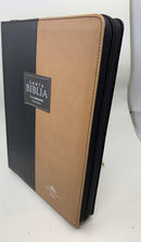 Bíblia para hombres letra gigante 15 puntos Reina valera1960 cierre negro café índice