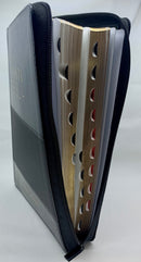 Bíblia supergigante RVR1960 19 PUNTOS  Negra piel imitación cierre y índice