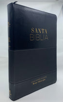 Bíblia supergigante RVR1960 19 PUNTOS  Negra piel imitación cierre y índice