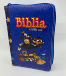Bíblia para niños azul estrellas rv 1960  mi gran viaje reina Valera cierre índice