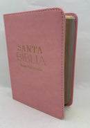 Bíblia para mujer tamaño bolsillo riena Valera 1960 piel imitacion  clasica rosa 8.5