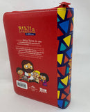 Bíblias para niños ilustrada reina valera  rojo Cierre piel imitación índice 8.5 puntos