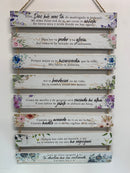 Cuadro Decorativo grabado En Tablas Salmo 63:1-8 con Cordel