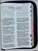 Bíblia supergigante RVR1960 19 PUNTOS  Negra piel imitación cierre y índice