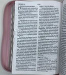 Bíblia para mujer letra gigante manual 14 punto Reina valera 1960 rosa flores índice