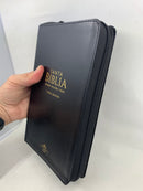 Bíblia de letra grande ultrafina REINA VALERA  1960 cierre negro 12 puntos