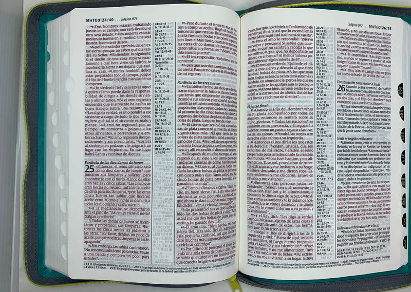 Bíblia ntv  letra grande ultrafina sentipiel turquesa  cierre con índice