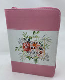 Bíblia para mujer tamaño bolsillo rosas flores cierre índice 8.5puntos